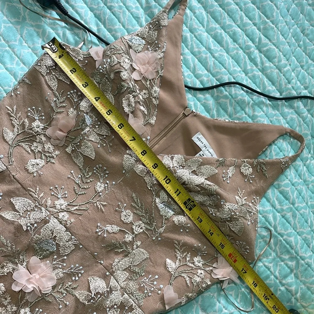 Anthropologie dress the population,  Sidney sheer floral tulle maxi dress - Picture 6 of 8